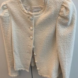 Club Monaco textured cream coloured jacket size 0